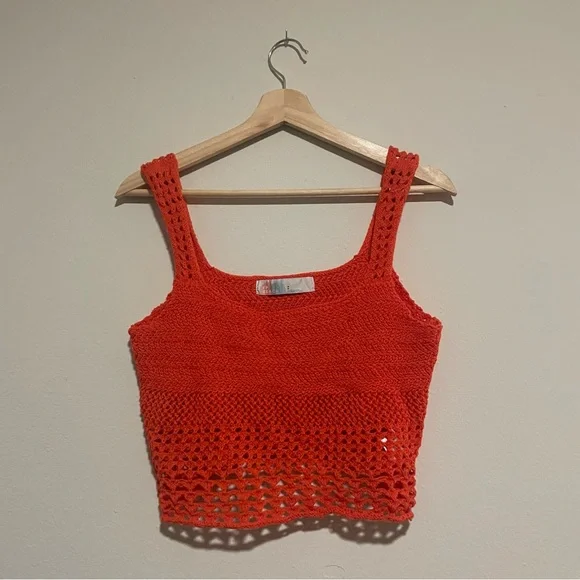 Free People Orange Fuego Sweater Skirt Two Piece Set, Size S - Picture 5 of 9